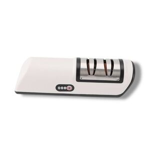 Modern White and Silver Knife Sharpener NIB